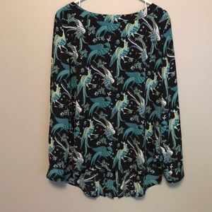 LOFT Peacock Blouse